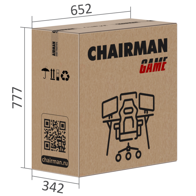 Игровое кресло CHAIRMAN GAME 50 коричнево-бежевое