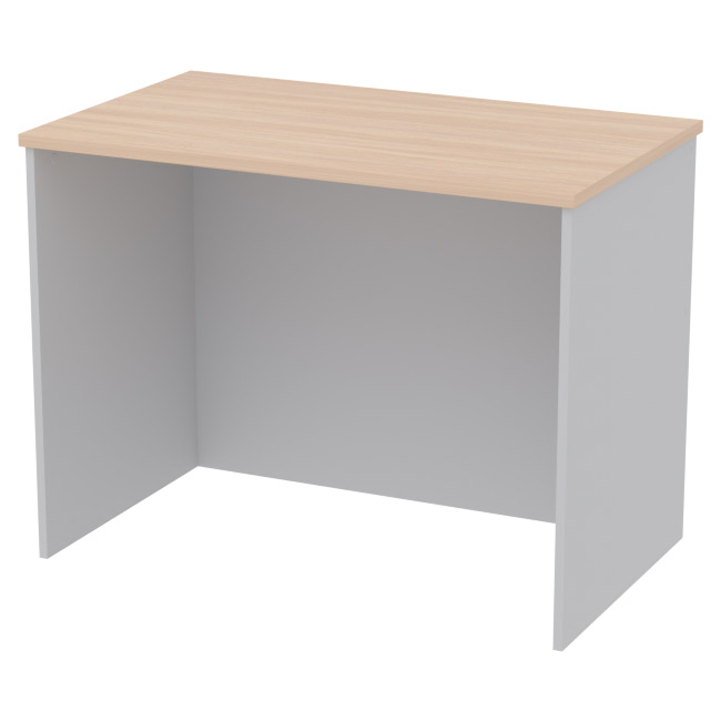 Офисный стол СТЦ-45 цвет Серый+Дуб Молочный 100/60/76 см