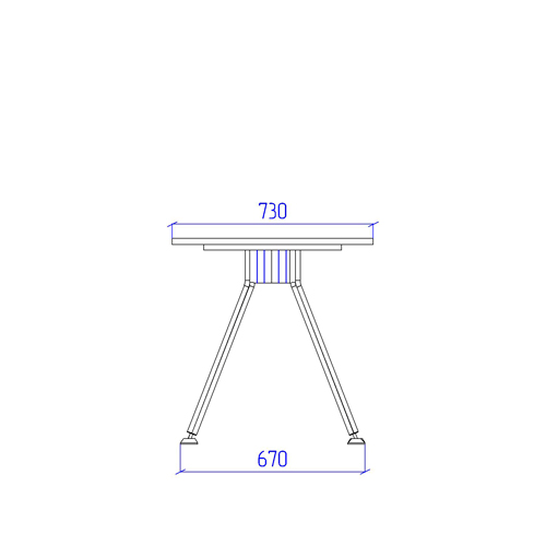 Стол на металлокаркасе СМЛ-8 цвет Серый 90/73/74,9 см