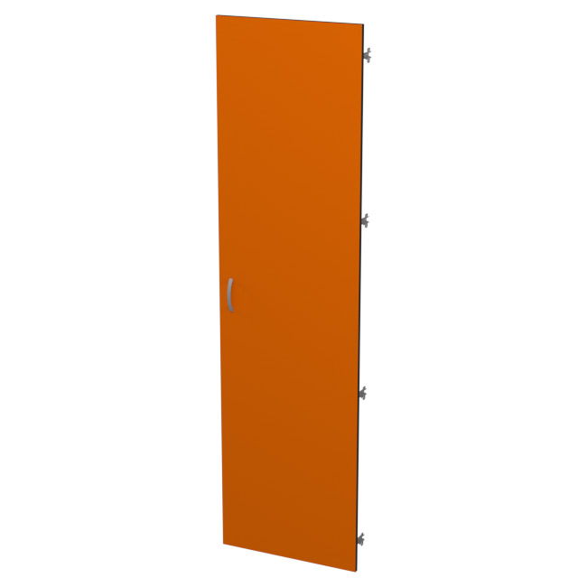 Дверь ДВ-5 цвет Оранж+Черный 52,5/1,6/190 см