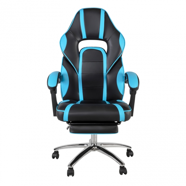 Игровое кресло MF-2012 black+light blue