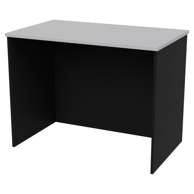 Офисный стол СТЦ-45 цвет Черный+Серый 100/60/76 см