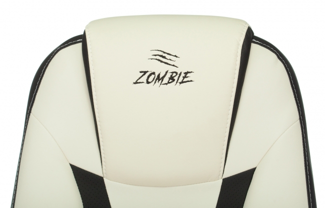 Кресло игровое Zombie 8 белый/черный