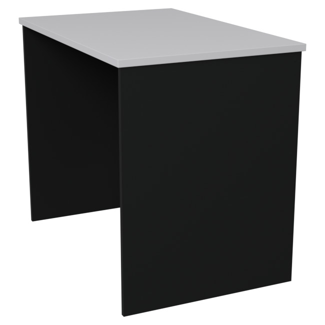 Офисный стол СТ-41 цвет Черный + Серый 90/60/76 см
