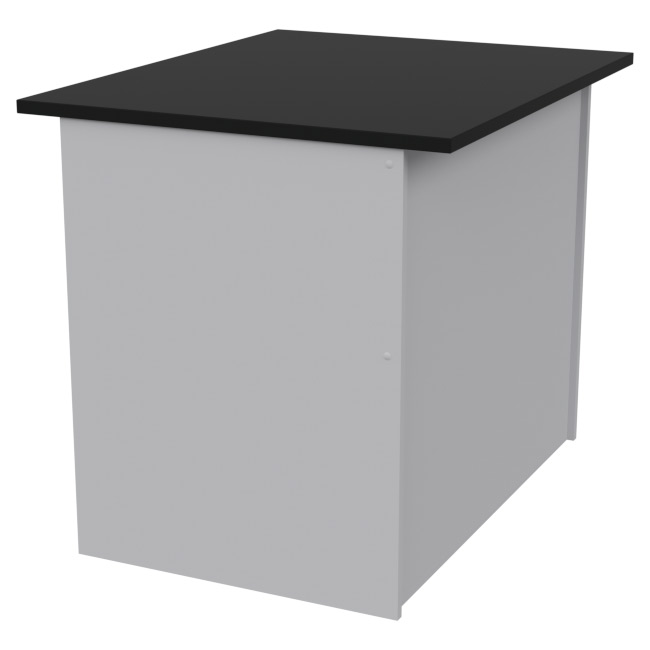 Офисный стол СТЦ-8 цвет Серый+Черный 90/73/76 см