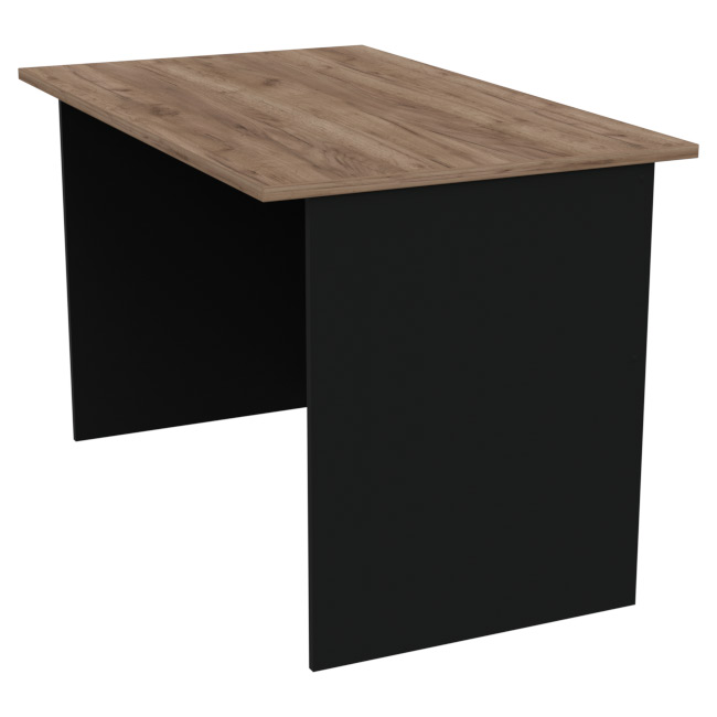 Офисный стол СТЦ-9 цвет Черный + Дуб Крафт 120/73/76 см