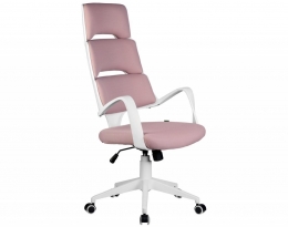 Кресло руководителя RIVA Sakura Белый/Розовый