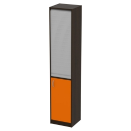 Офисный стеллаж СБЖ-3 цвет Венге+Оранж 40/37/200 см