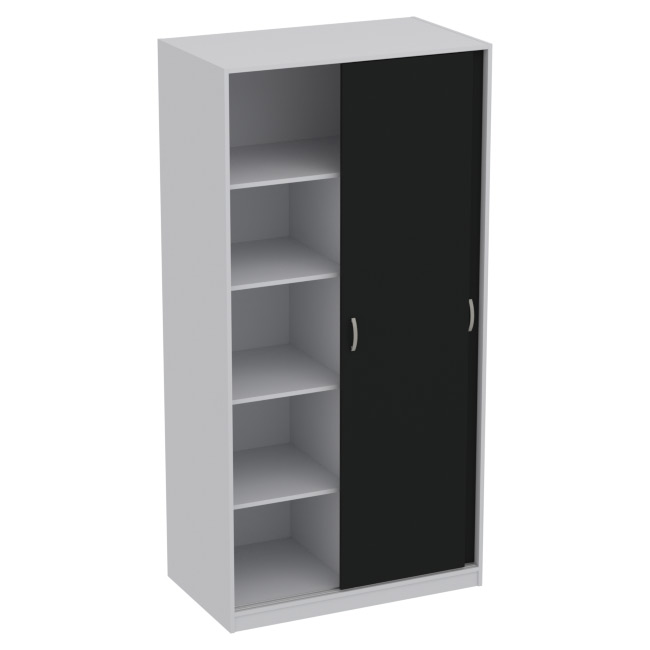 Шкаф для документов ШК-3 цвет Серый + Черный 100/58/200