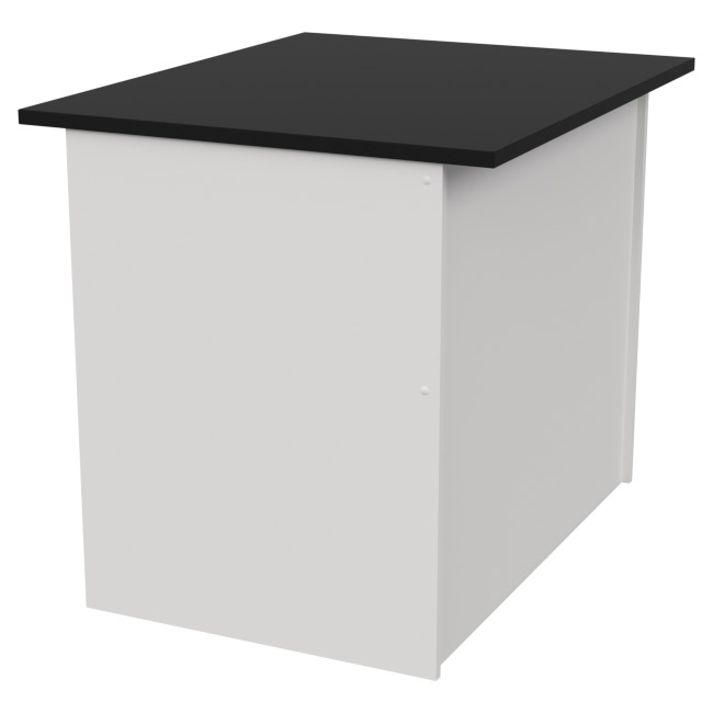 Офисный стол СТЦ-8 цвет Белый+Черный 90/73/76 см