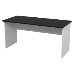 Офисный стол СТ-10 цвет Белый + Черный 160/73/76 см