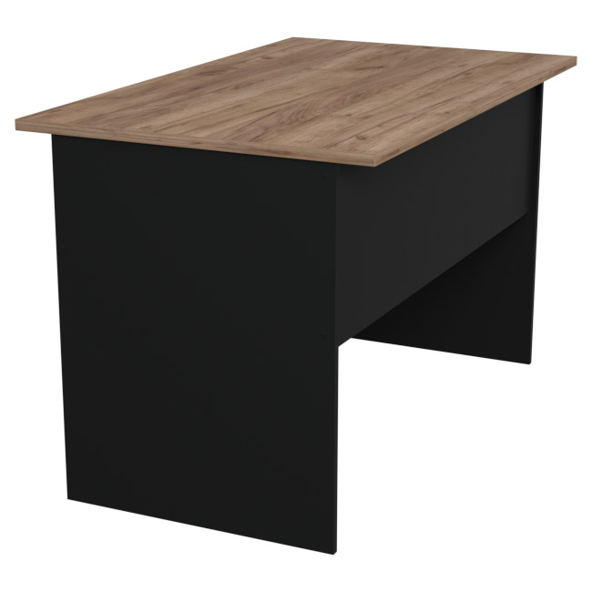 Офисный стол СТ-9 цвет Черный + Дуб Крафт 120/73/76 см