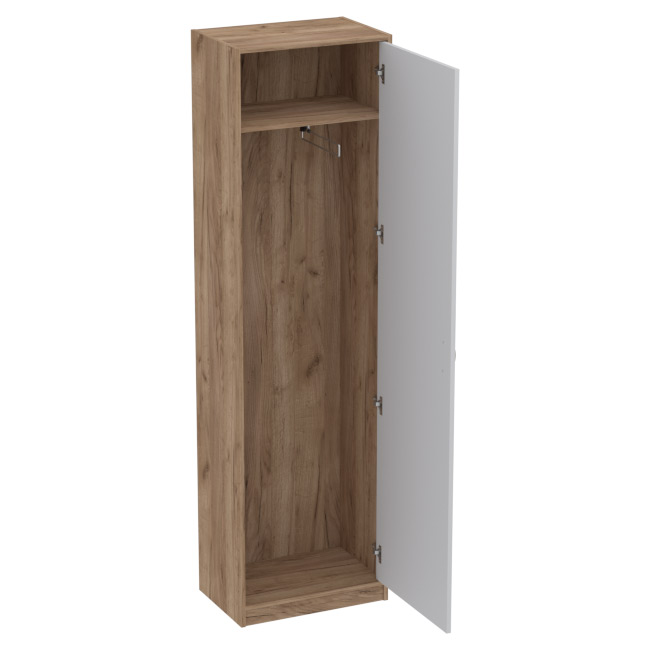 Шкаф для одежды ШО-5 цвет Дуб крафт+Серый 56/37/200 см