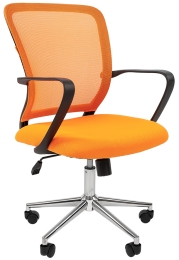 Кресло для оператора CHAIRMAN 698 chrome new оранжевое