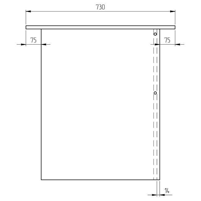 Стол для офиса СТЦ-2 цвет Черный+Серый 100/73/75,4 см