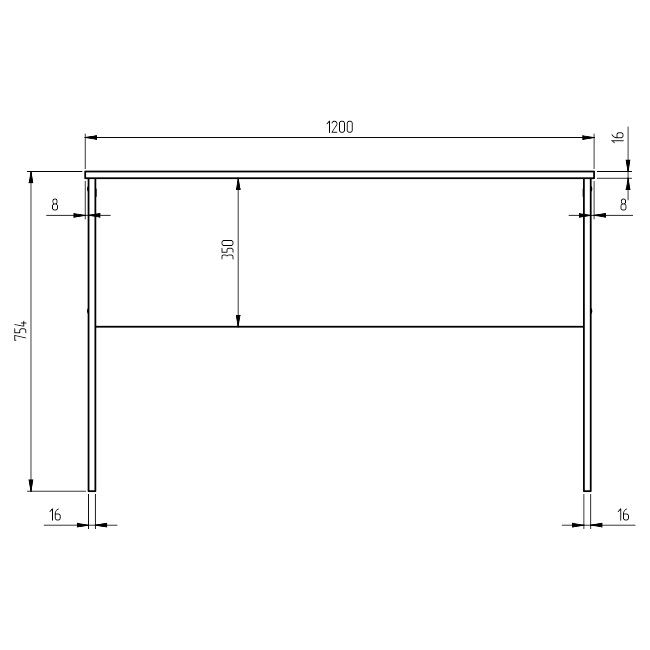 Переговорный стол  СТС-4 Черный+Серый 120/73/75,5 см