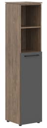 Шкаф колонка с глухой средней дверью MHC 42.6 Антрацит/Кария Пальмира