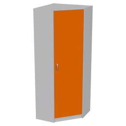 Офисный шкаф угловой ШУ-2з цвет Серый + Оранж