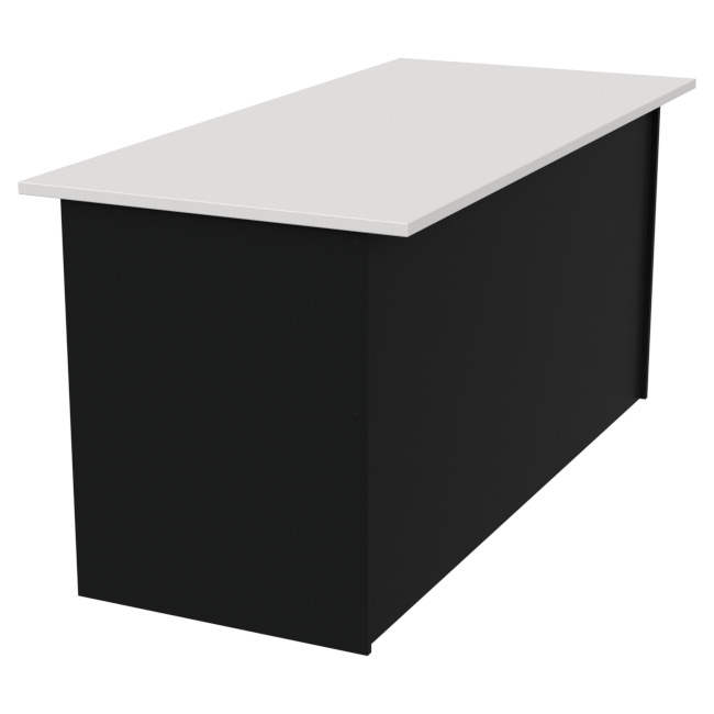 Офисный стол СТЦ-10 цвет Черный+Белый 160/73/76 см