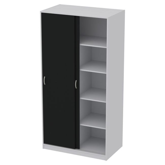 Шкаф для документов ШК-3 цвет Серый + Черный 100/58/200