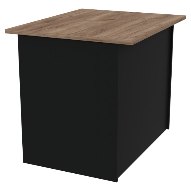 Офисный стол СТЦ-8 цвет Черный + Дуб Крафт 90/73/76 см