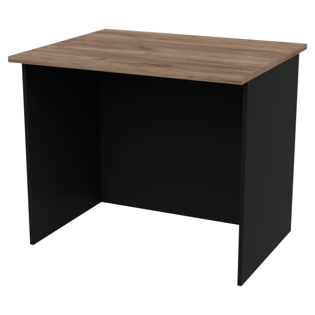 Офисный стол СТЦ-8 цвет Черный + Дуб Крафт 90/73/76 см