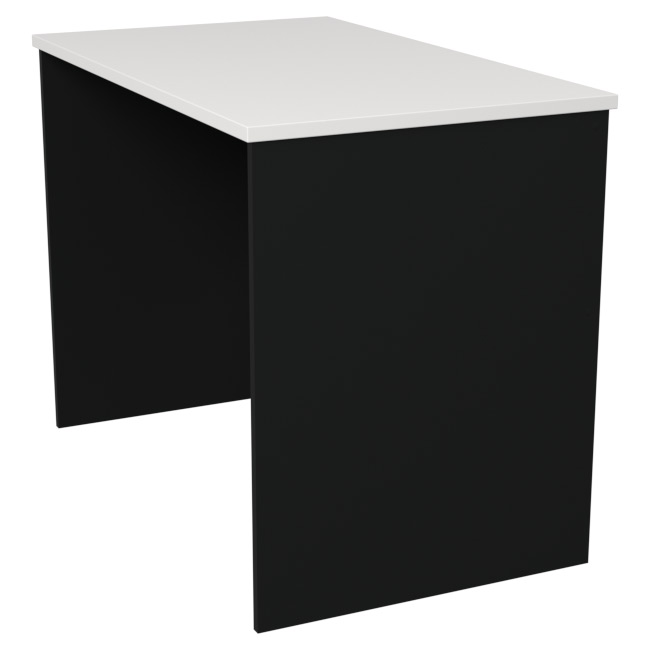 Офисный стол СТ-45 цвет Черный + Белый 100/60/76 см