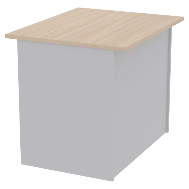 Офисный стол СТЦ-8 цвет Серый+Дуб Молочный 90/73/76 см