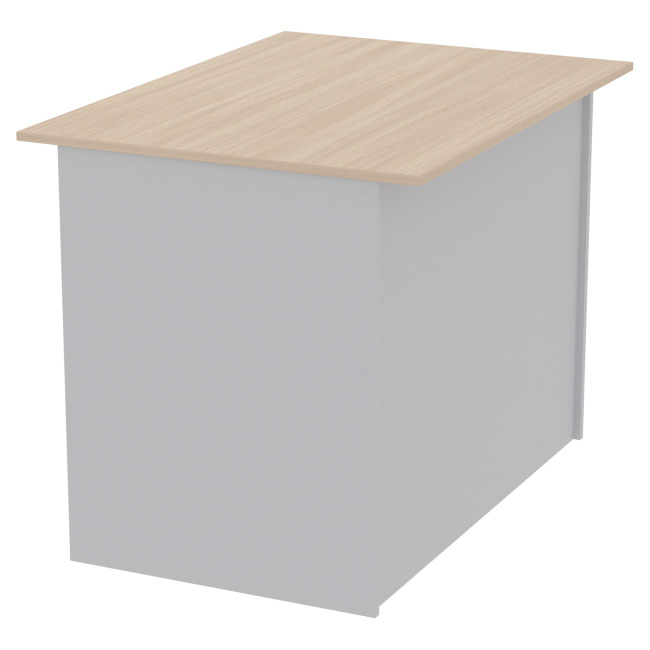 Офисный стол СТЦ-2 цвет Серый+Дуб Молочный 100/73/75,4 см
