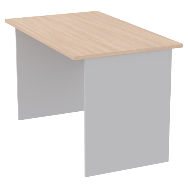 Офисный стол СТ-9 цвет Серый+Дуб Молочный 120/73/76 см