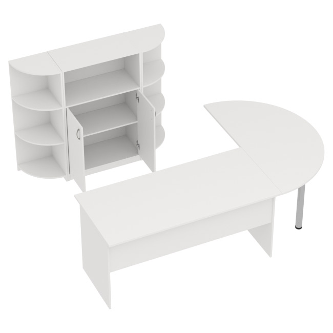 Комплект офисной мебели КП-13 цвет Белый