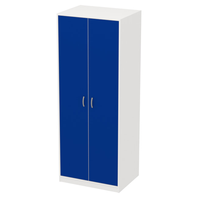 Шкаф для одежды ШО-6 цвет Белый+Синий 77/58/200 см