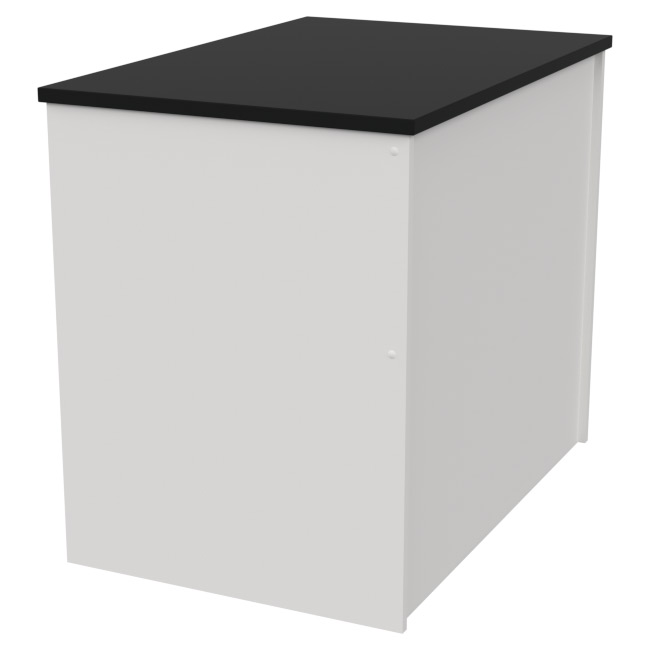 Офисный стол СТЦ-41 цвет Белый+Черный 90/60/76 см