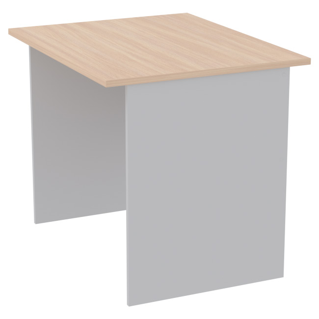 Офисный стол СТЦ-8 цвет Серый+Дуб Молочный 90/73/76 см