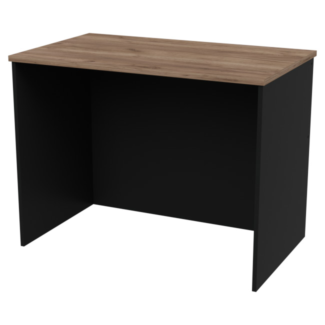 Офисный стол СТЦ-45 цвет Черный + Дуб Крафт 100/60/76 см