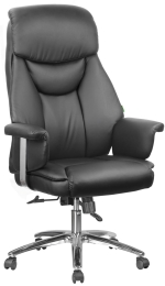 Кресло руководителя из экокожи RIVA 9501 Черное