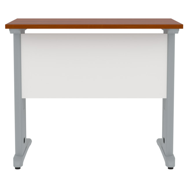 Офисный стол на металлокаркасе СМ-41 цвет  Орех+Белый