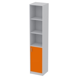 Офисный стеллаж СБ-3 цвет Серый+Оранж 40/37/200 см