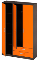Шкафы для одежды Венге + Оранж