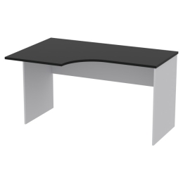 Стол для офиса СТ-П цвет Серый + Черный 140/90/76 см