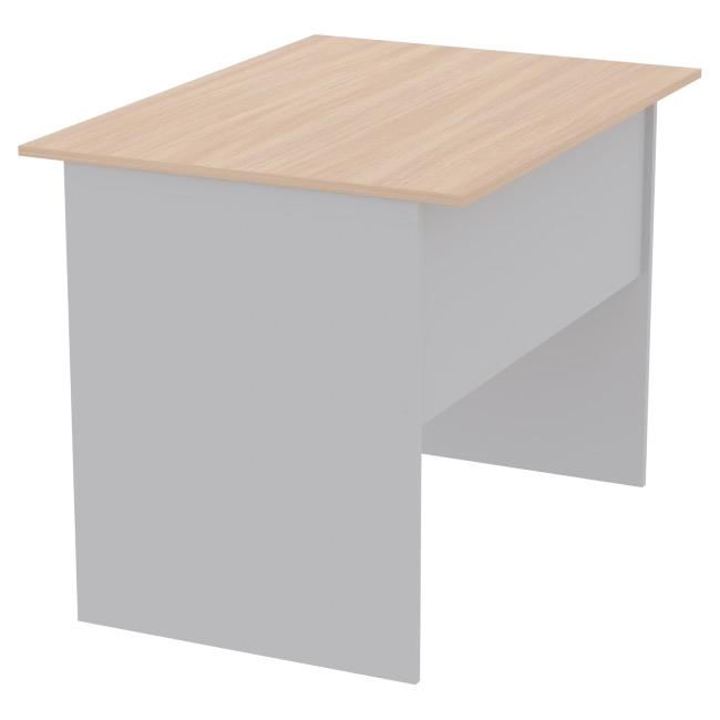 Офисный стол СТ-2 цвет Серый+Дуб Молочный 100/73/75,4 см