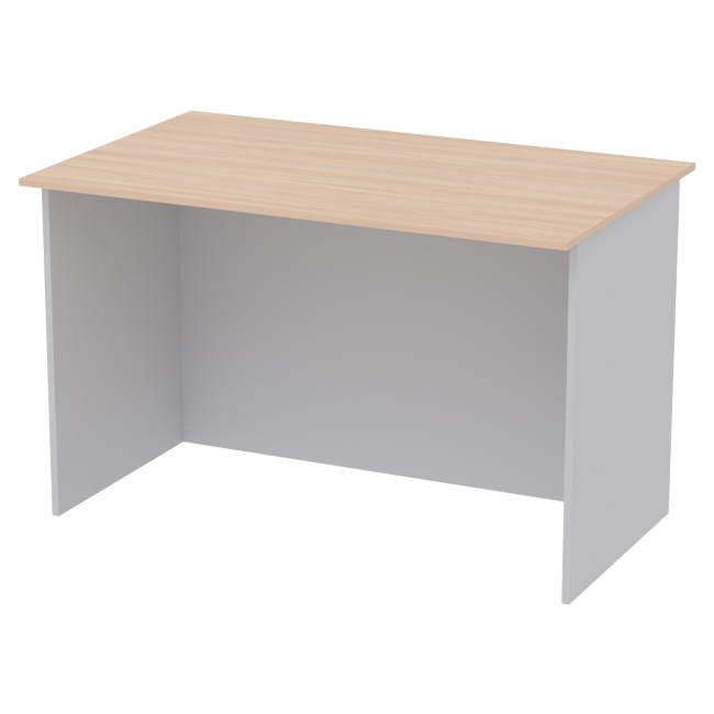 Офисный стол СТЦ-4 цвет Серый+Дуб Молочный 120/73/75,4 см
