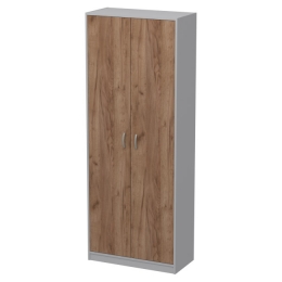 Офисный шкаф для одежды ШО-52 цвет Серый+Дуб Крафт 77/37/200 см