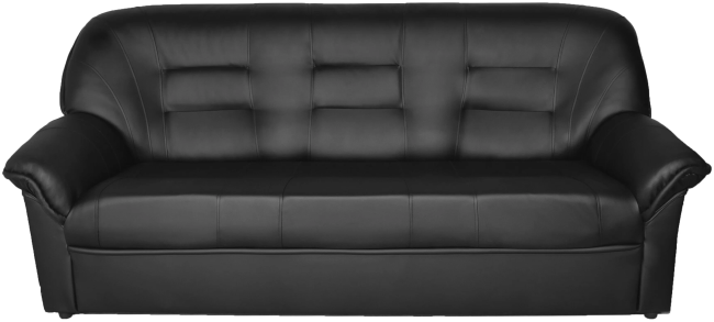 Офисный диван трехместный V-100 черный 190/87/82