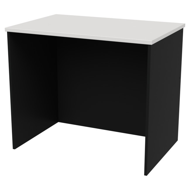 Офисный стол СТЦ-41 цвет Черный+Белый 90/60/76 см