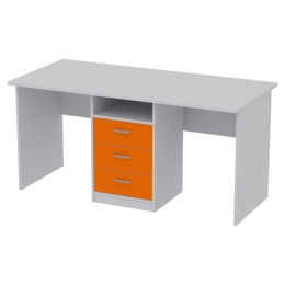 Офисный стол СТ-10+ТСС-27-4 цвет Серый+Оранж