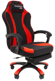 Игровое кресло Chairman game 35 ткань черный красный
