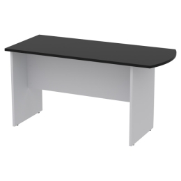 Стол руководителя приставной СПР-14 цвет Серый+Черный 140/60/73 см